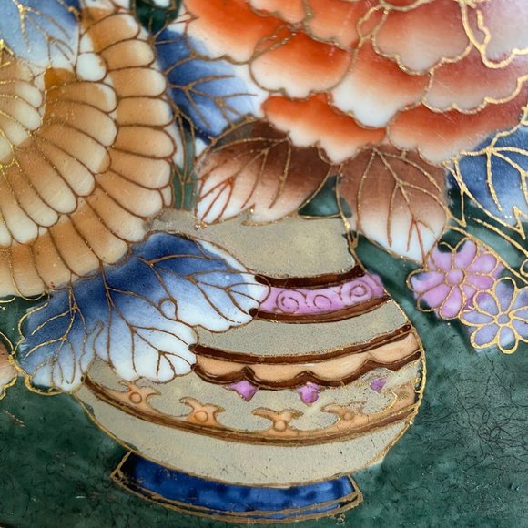 Vintage Ko-Kutani Style Decorative 12” Plate - Hand Painted Bouquet - Rare - Picture 6 of 8